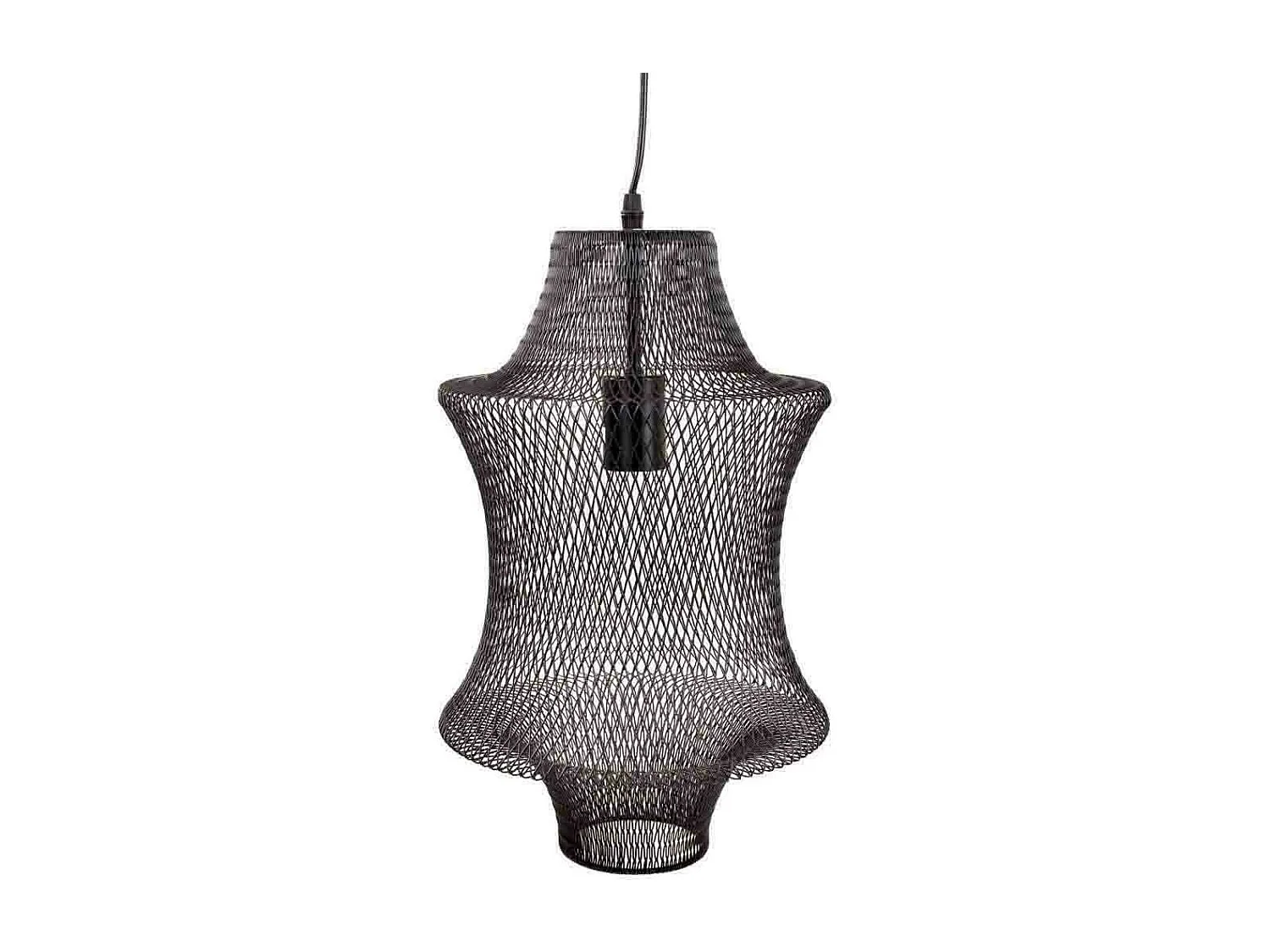 Plafoniera in metallo nero 29x29x40/120h