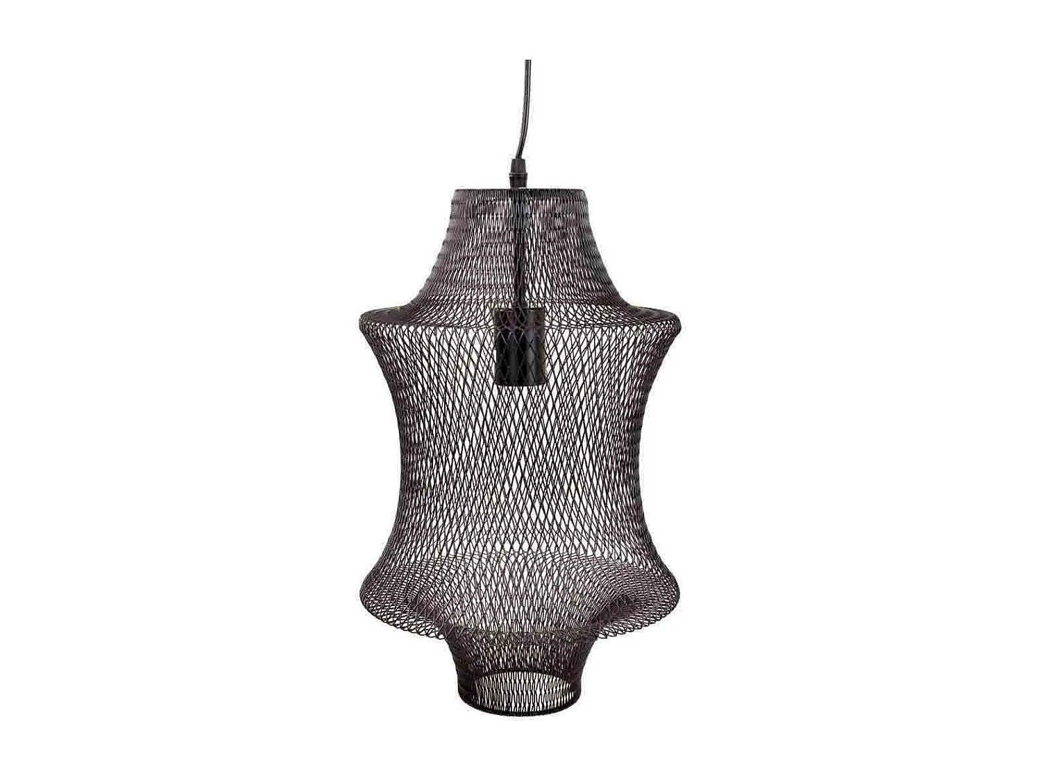 Candeeiro de teto em metal preto 29x29x40/120