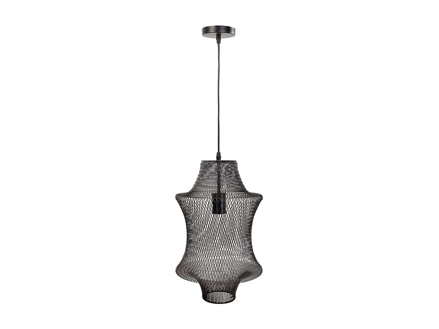 Candeeiro de teto em metal preto 29x29x40/120