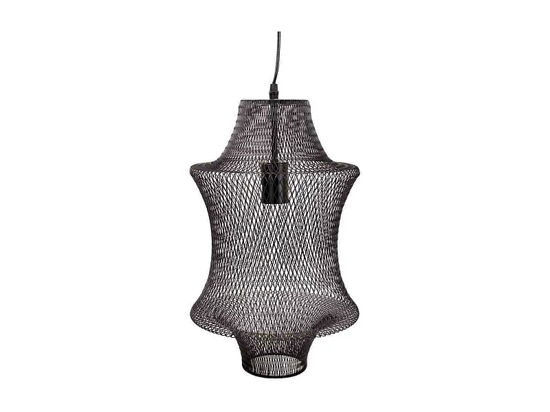 Candeeiro de teto em metal preto 29x29x40/120