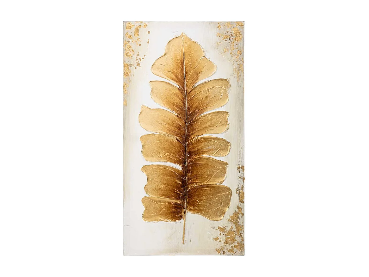 Cuadro pintado a mano con relieve oro 30x60x2.5