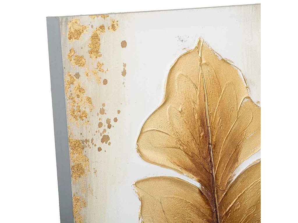 Cuadro pintado a mano con relieve oro 30x60x2.5