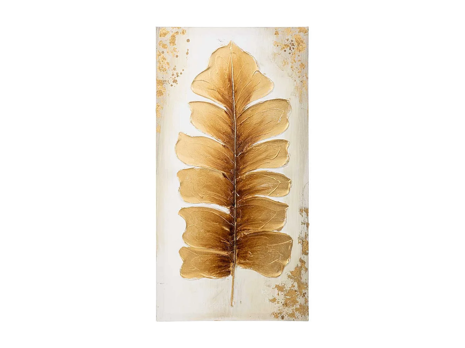 Pintura pintada à mão com relevo dourado 30x60x2,5