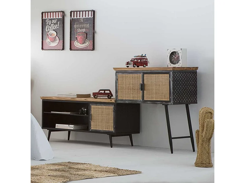 Bedruckte Leinwand und 3D-Metallgemälde 40x50x3 h cm