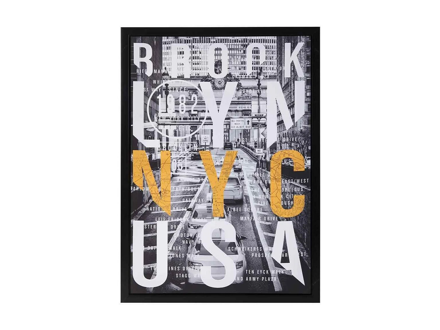 Bedrucktes LeinwandgemÃ¤lde mit Rahmen 50x70x3 h cm