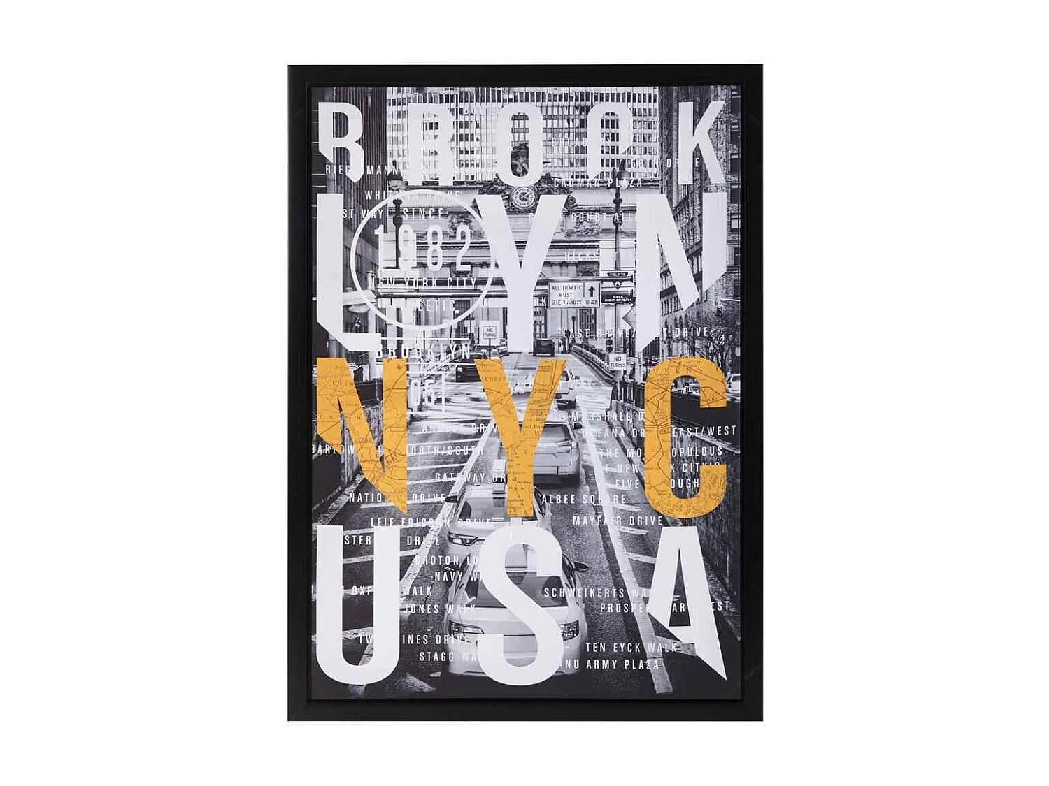 Pintura em tela impressa com moldura 50x70x3