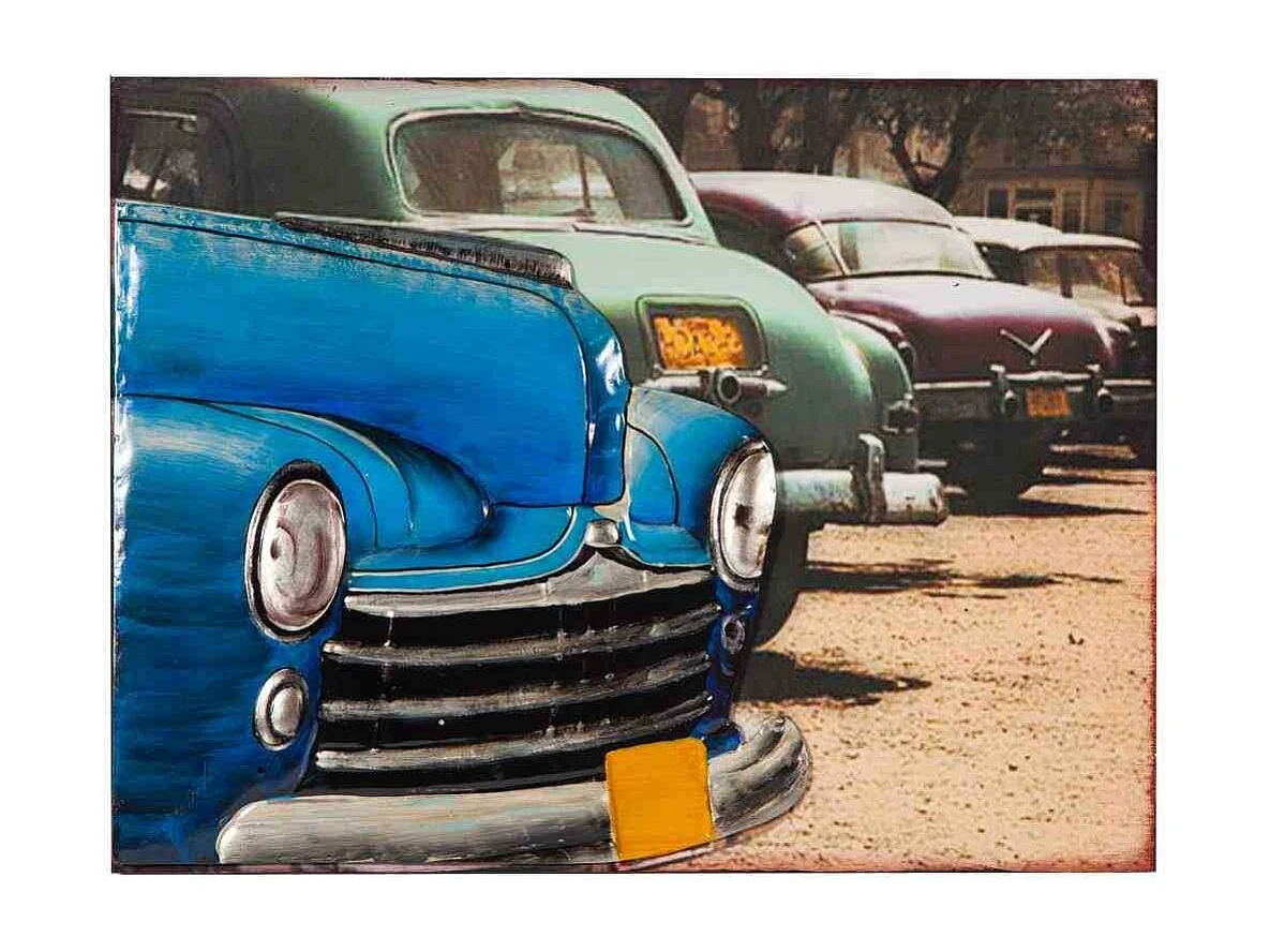 Cuadro de madera y metal 60x45x04