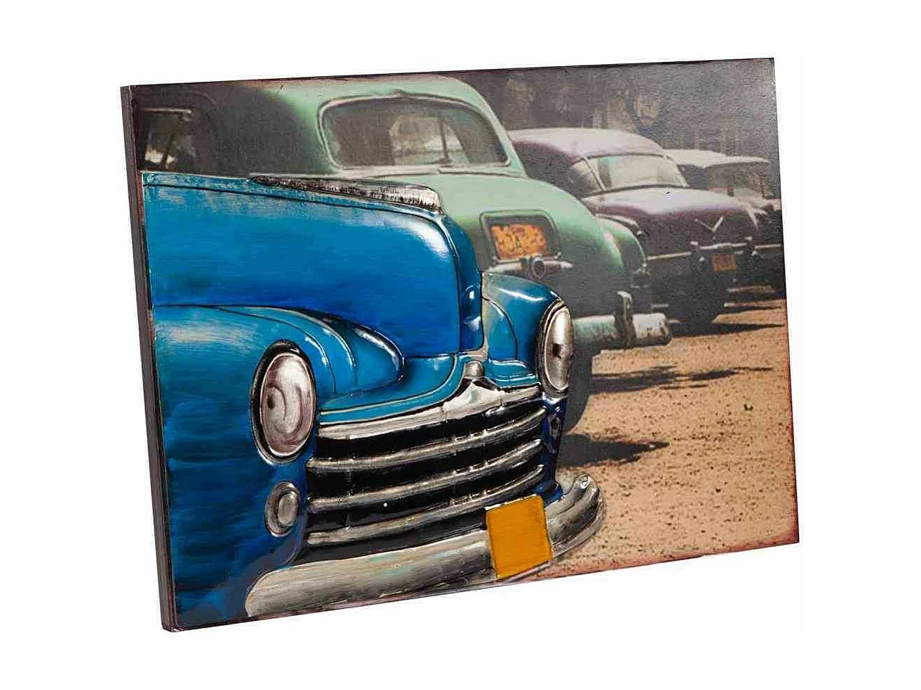 Cuadro de madera y metal 60x45x04