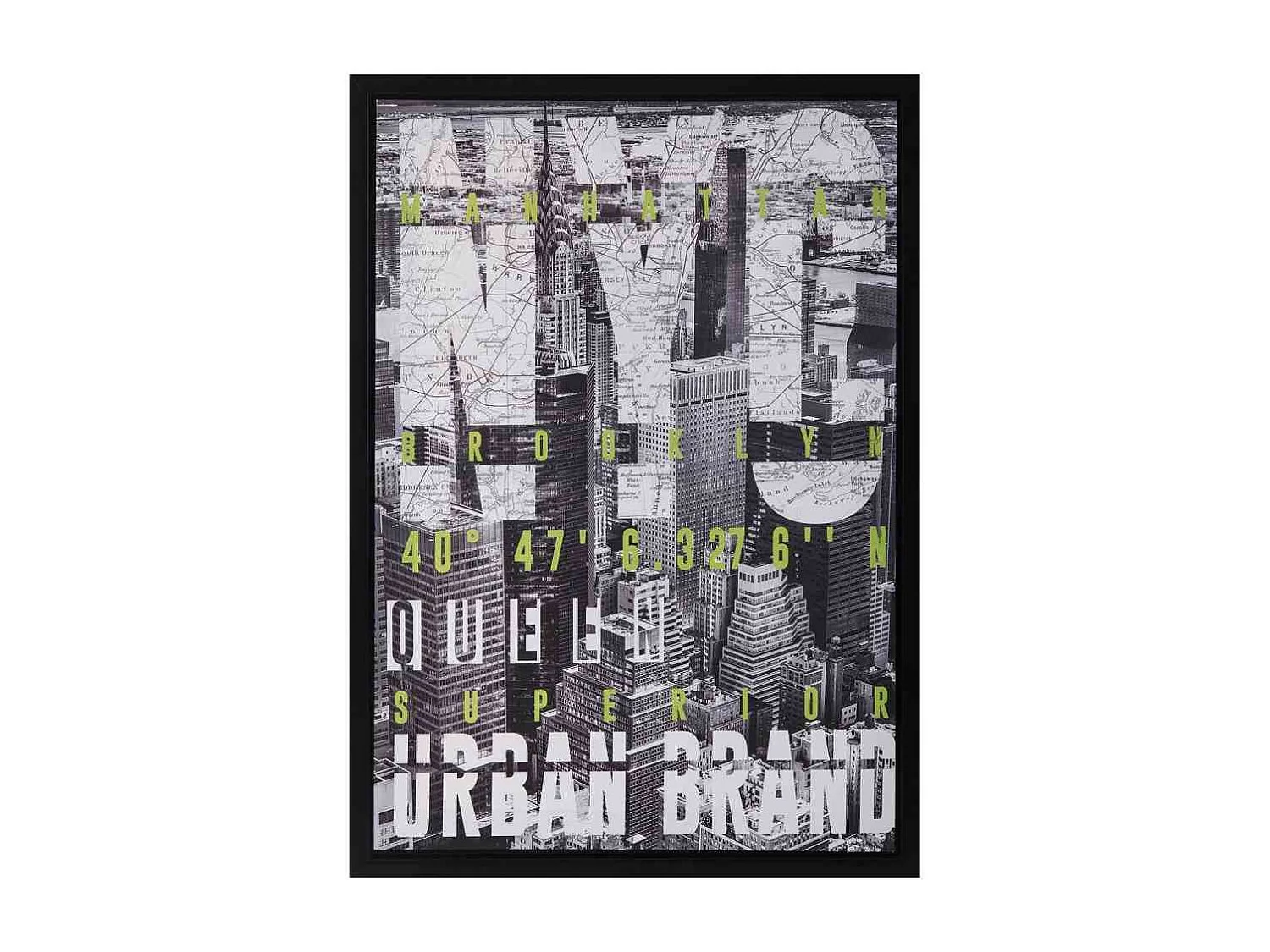 Bedrucktes LeinwandgemÃ¤lde mit Rahmen 50x70x3 h cm