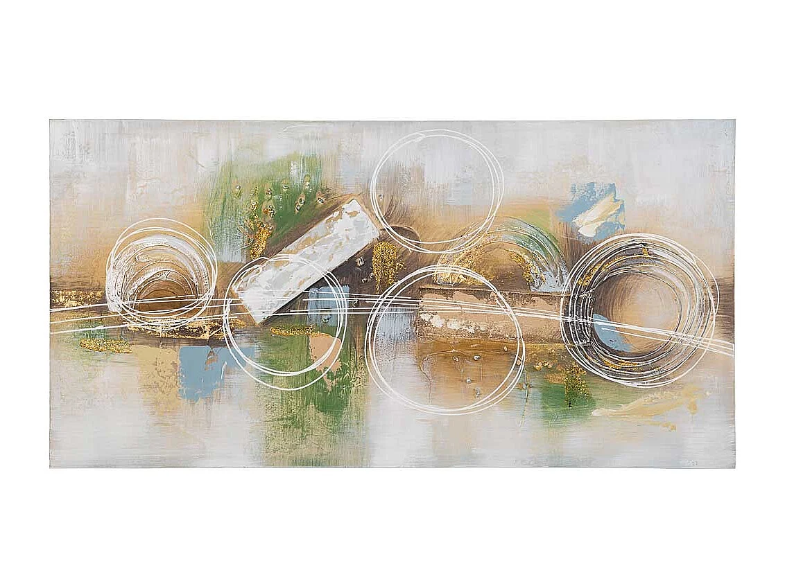 Quadro dipinto a mano con rilievo grigio 50x100x3h