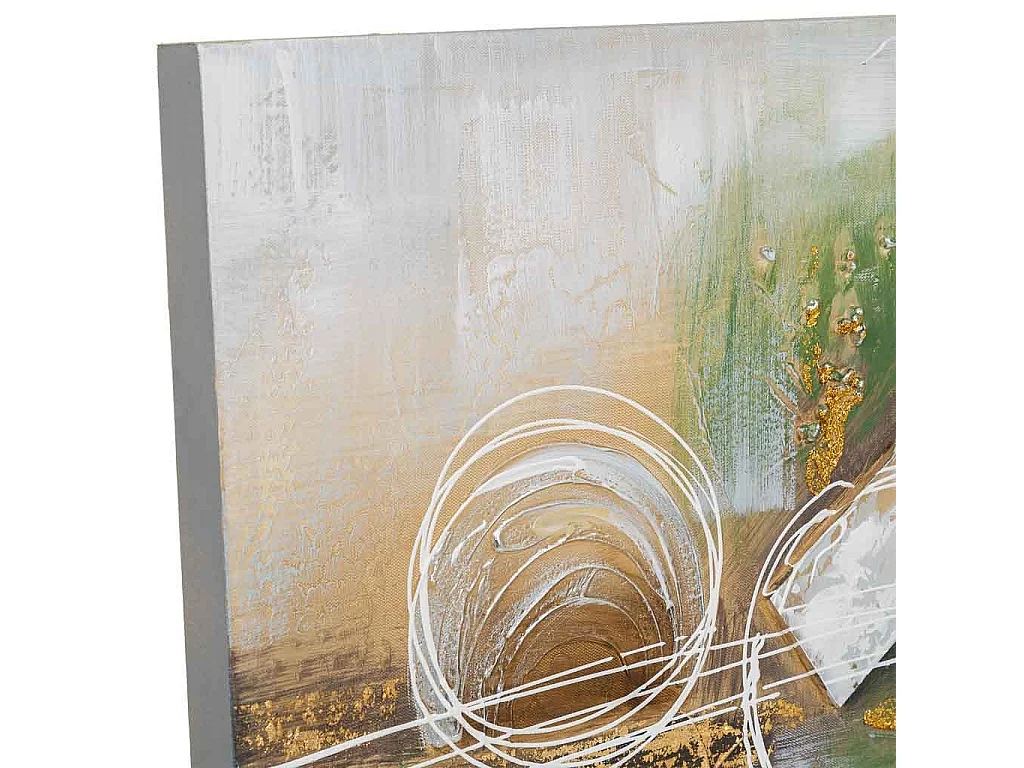 Cuadro pintado a mano con relieve gris 50x100x3