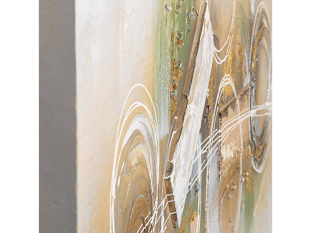 Cuadro pintado a mano con relieve gris 50x100x3