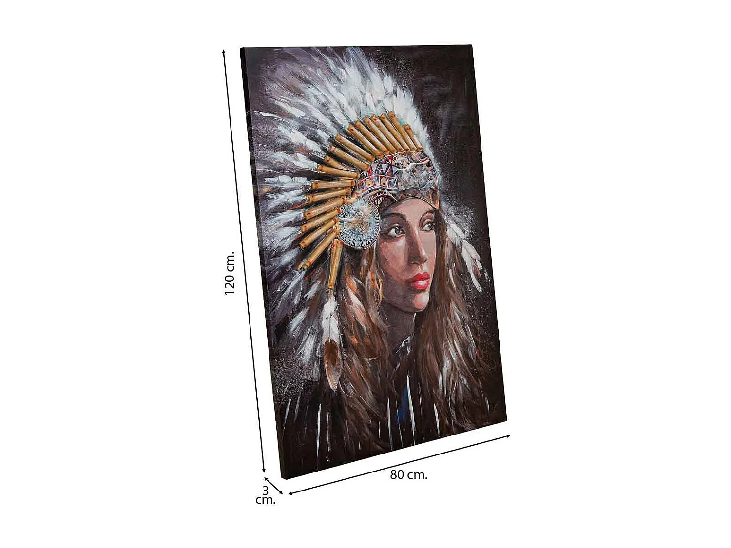 Quadro dipinto a mano con rilievo grigio 80x120x3h