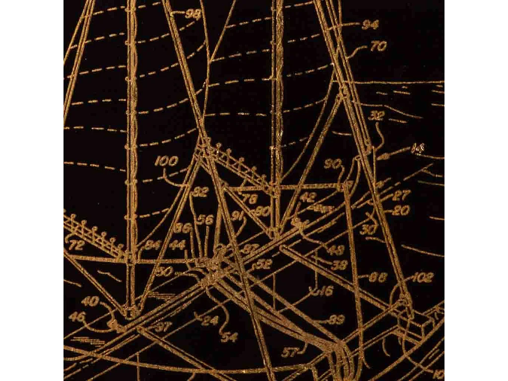 Goldfarbenes Holzbild 35x45x1,8h cm