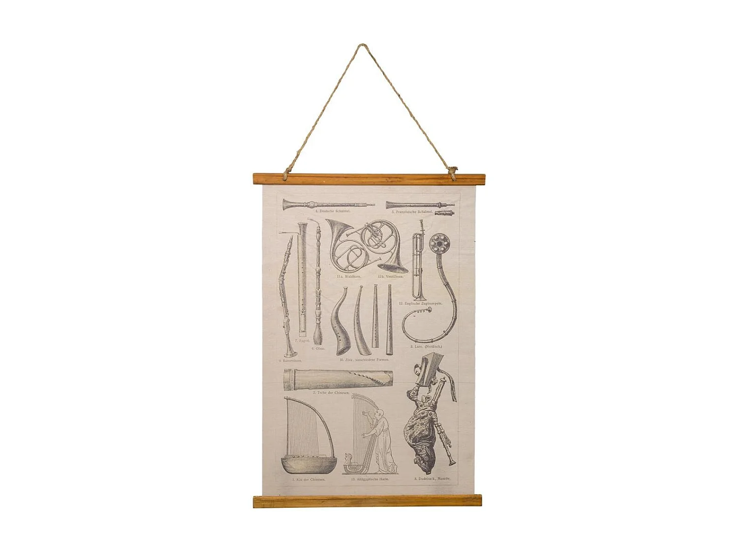 Tela stampata in pergamena di lino 60x86