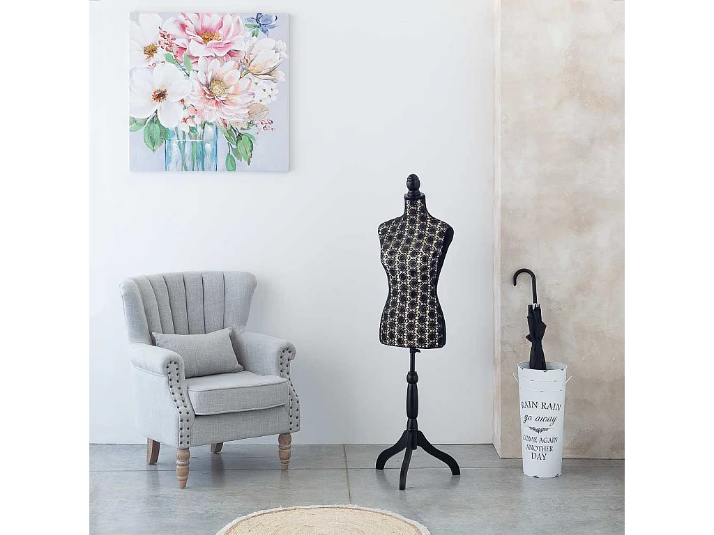 Cuadro pintado a mano con relieve multicolor 80x80x3h cm