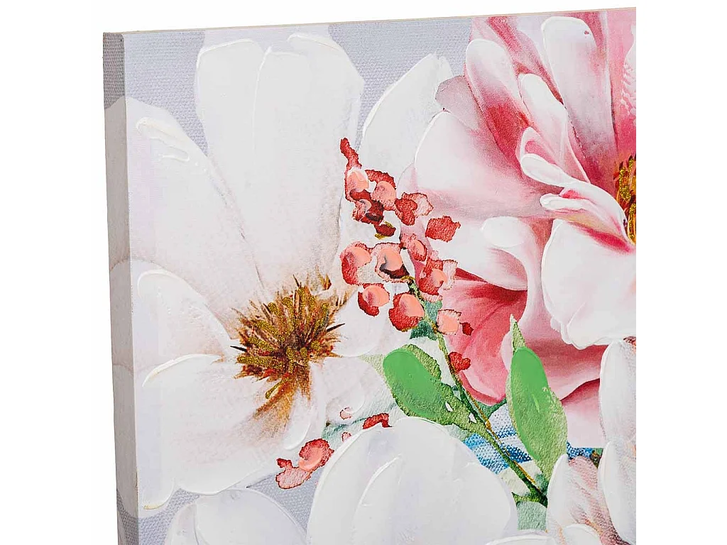 Cuadro pintado a mano con relieve multicolor 80x80x3h cm