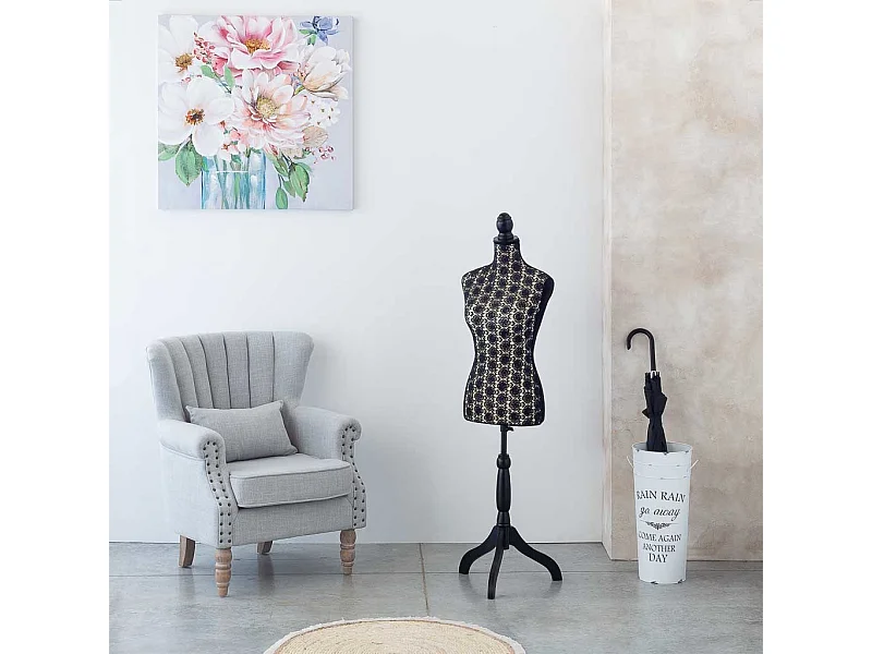 Cuadro pintado a mano con relieve multicolor 80x80x3h cm