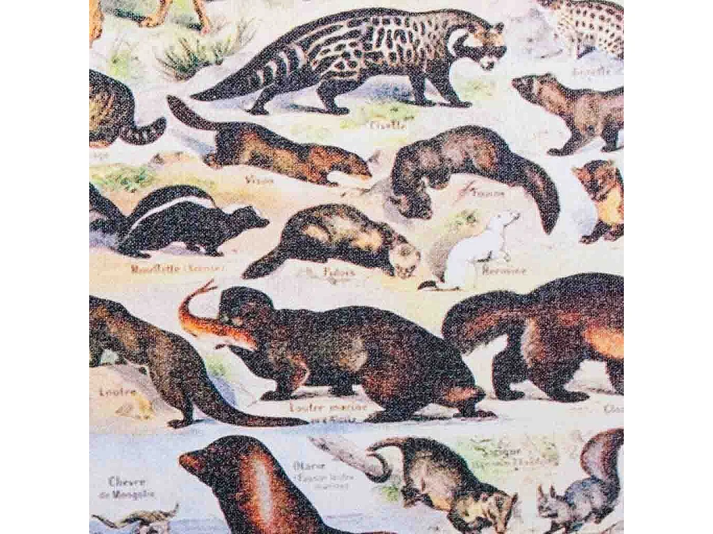 Pintura em tecido estampado com moldura de madeira 40x60x2