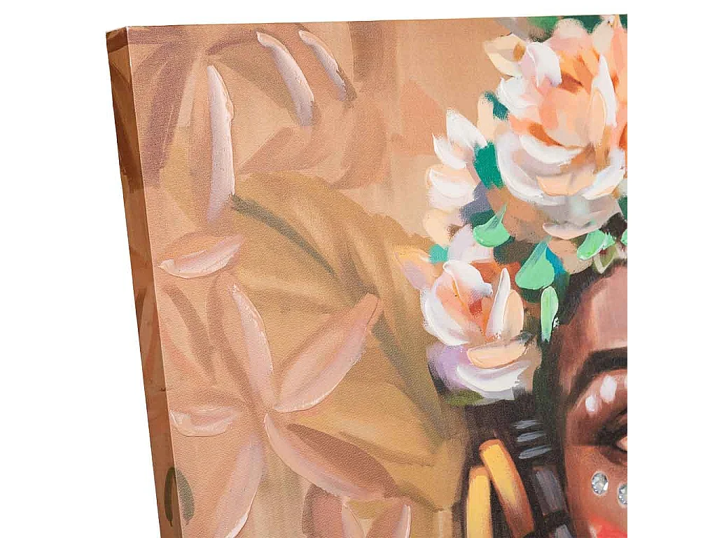 Pintura pintada à mão com relevo verde 100x100x3