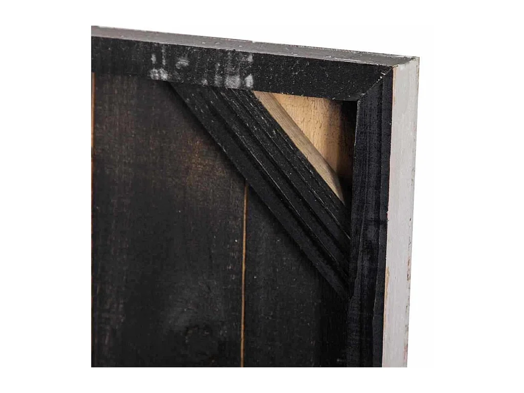 Holz- und Metall Gemälde 100x100 cm