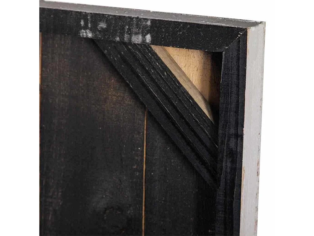 Bild aus Holz und Metall, 100x100 cm