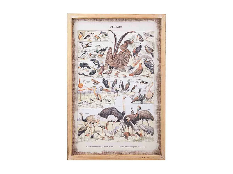 Bedrucktes Stoffgemälde mit Holzrahmen 40x60x2h cm