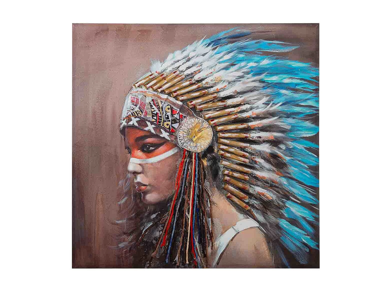 Quadro dipinto a mano con rilievo grigio 100x100x3h