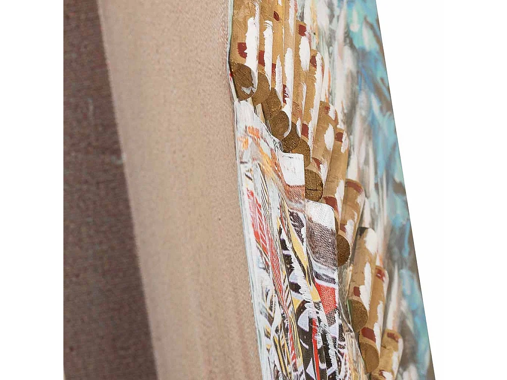 Quadro dipinto a mano con rilievo grigio 100x100x3h