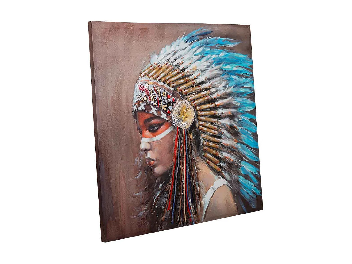 Handgemaltes Gemälde mit grauem Relief 100x100x3h cm