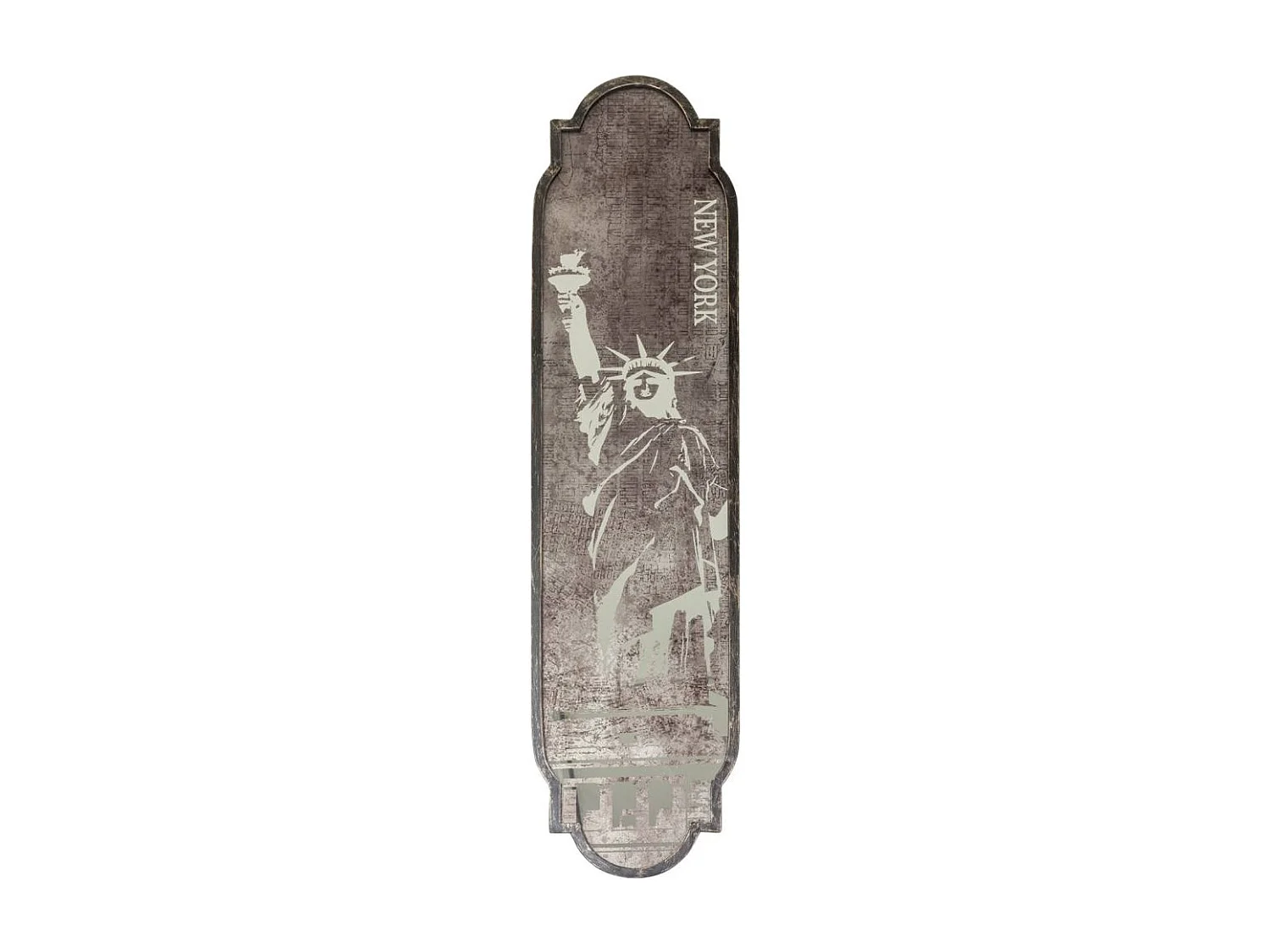 Metallbild mit Glas 120x27x2,5h cm