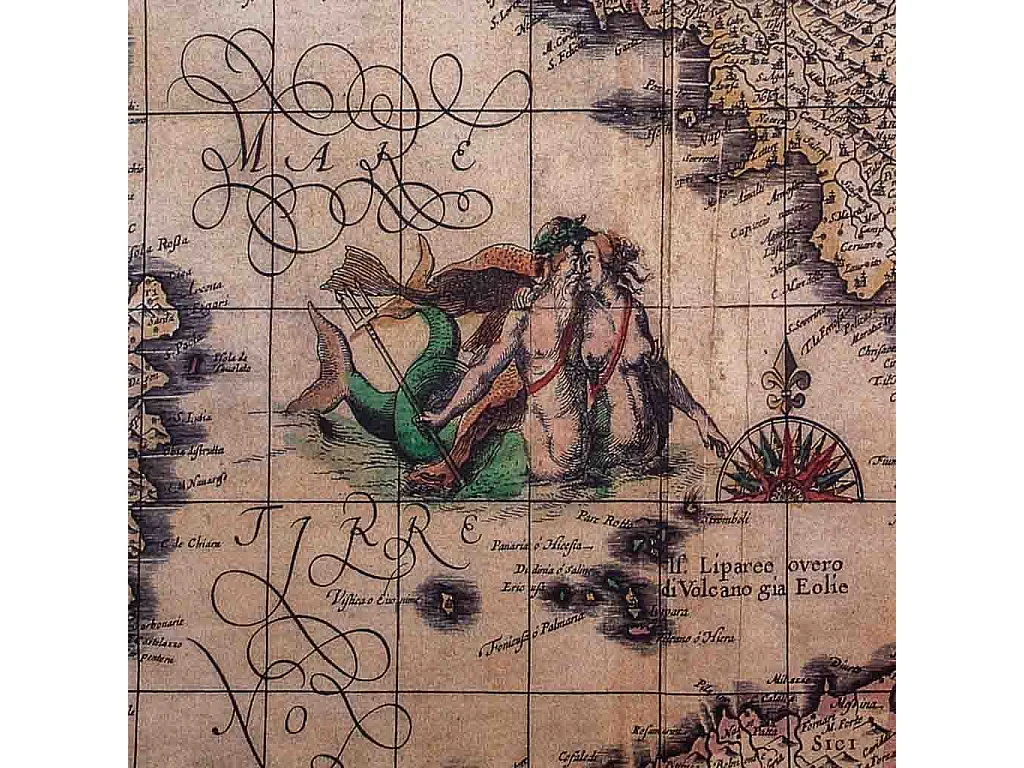 Tela in tessuto stampato pergamena 97x81x1,8h