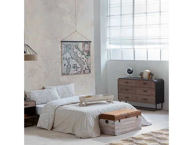 Tela pergaminho em tecido estampado 97x81x1,8