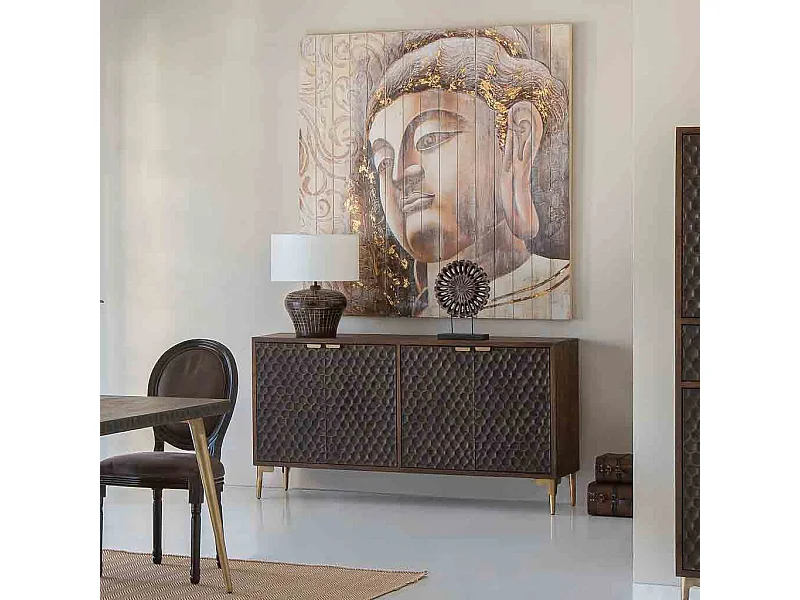 Cuadro pintado a mano 3 pzas 50x150x4