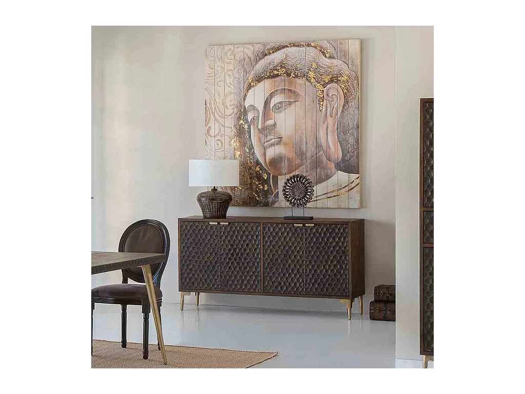 Quadro dipinto a mano 3 pezzi 50x150x4h
