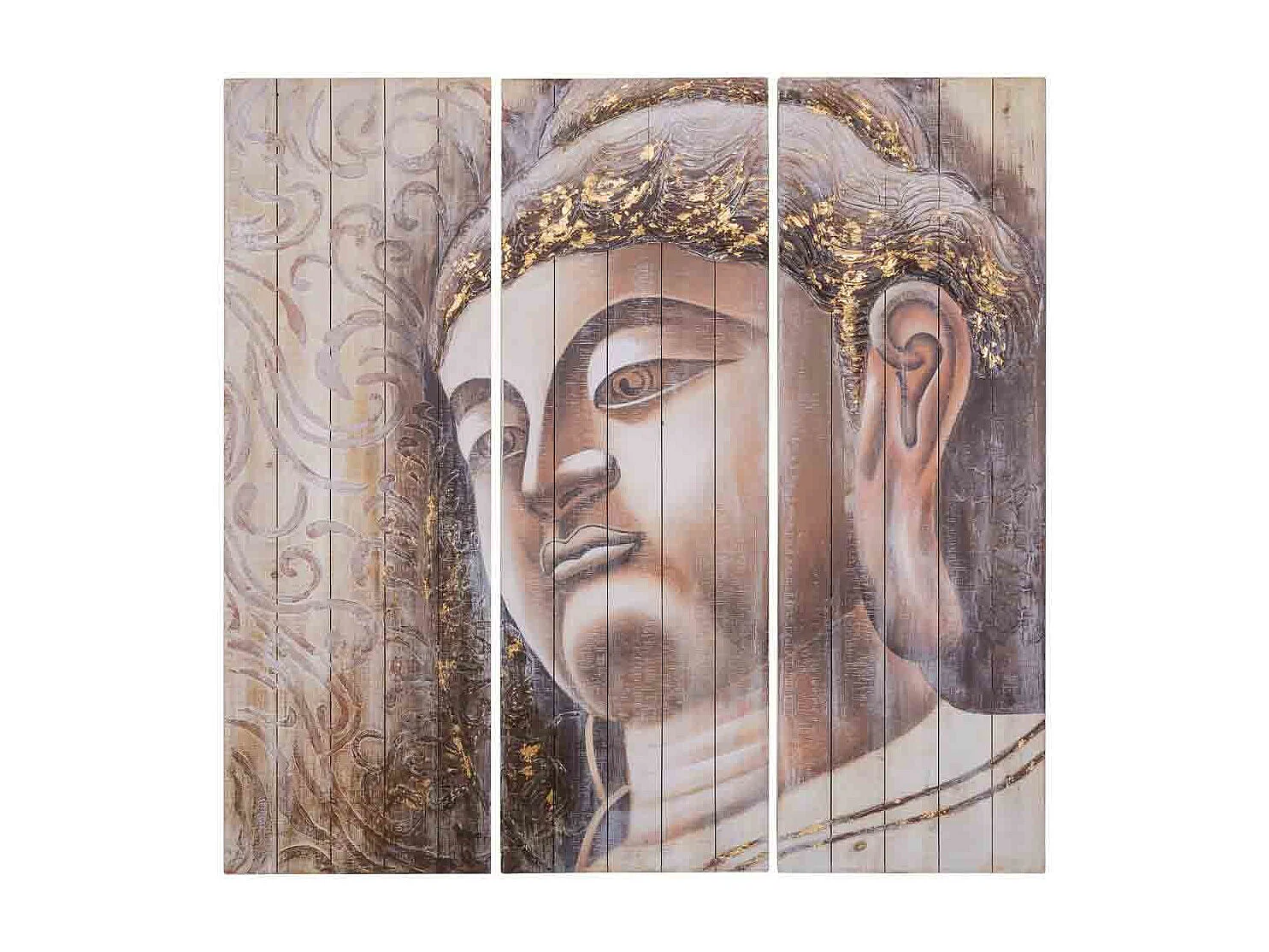 Pintura pintada à mão 3 peças 50x150x4