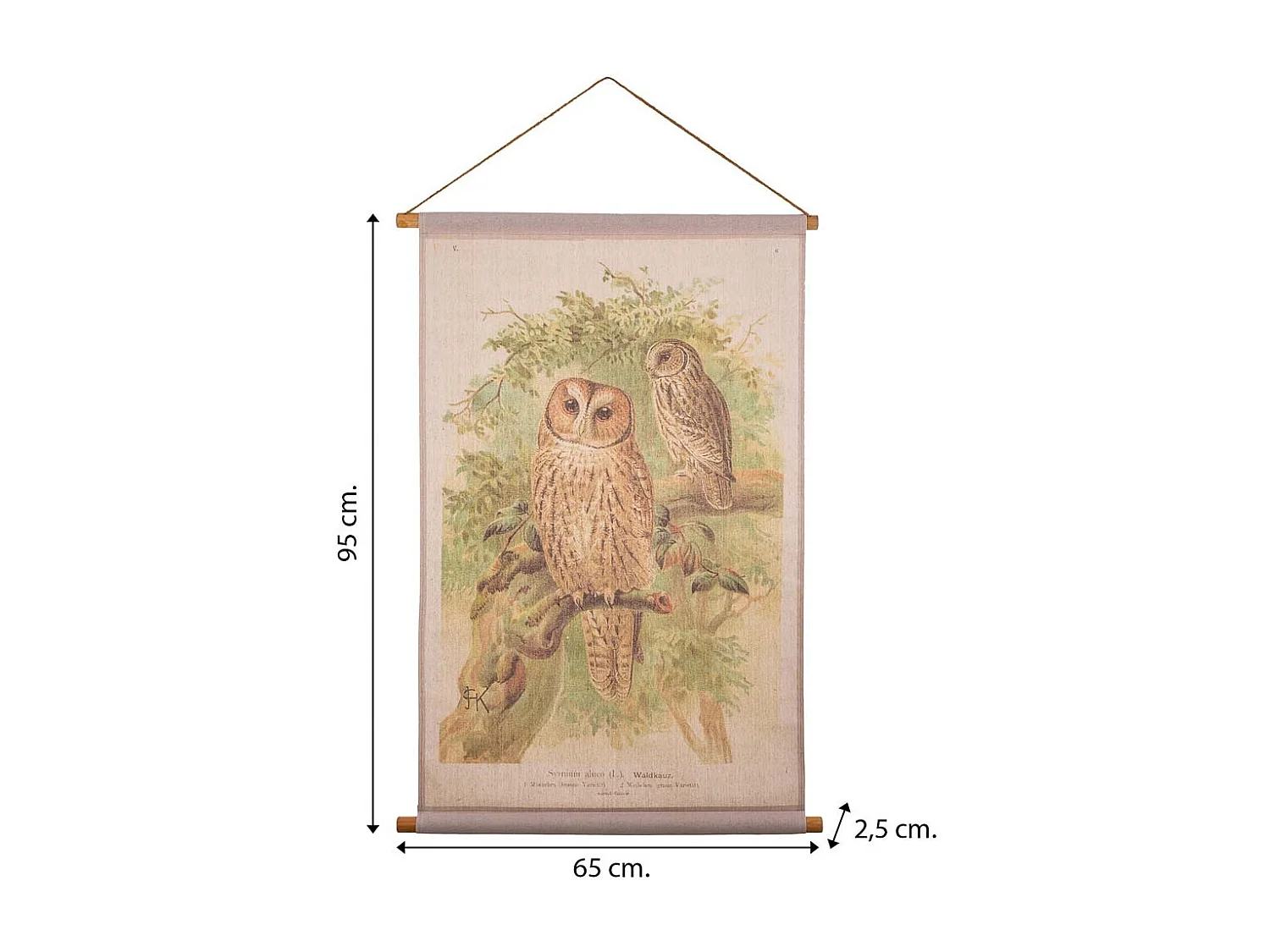 Bedruckte Pergamentleinwand aus Stoff, 65 x 95 x 2,5 cm