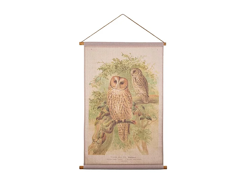 Toile parchemin imprimée sur tissu 65x95x2,5h