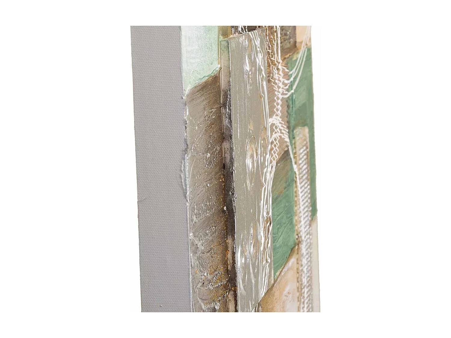 Quadro dipinto a mano con rilievo multicolore 60x60x3h cm