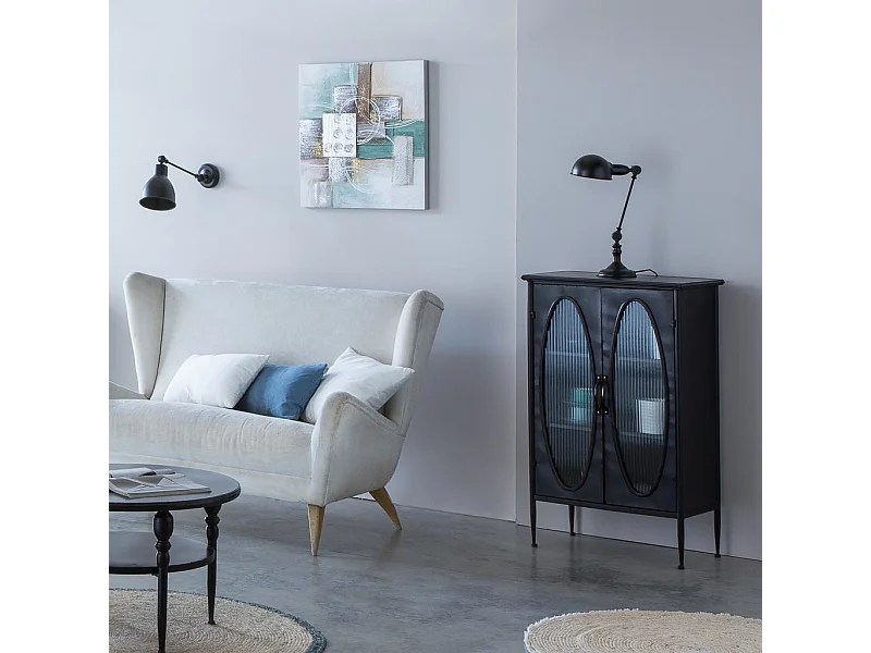 Handgemaltes Gemälde mit mehrfarbigem Relief 60x60x3h cm