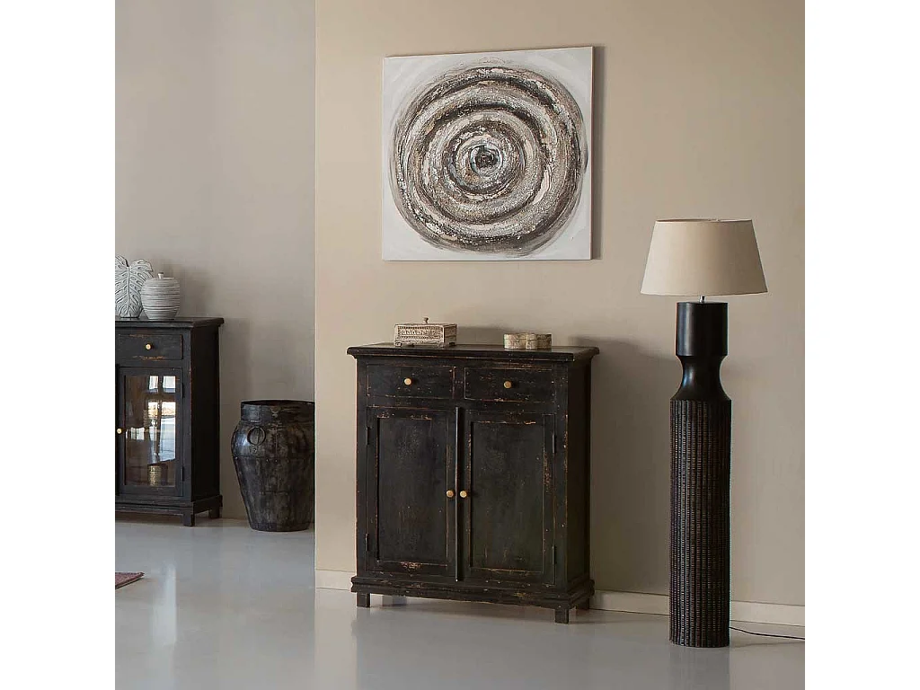 Handgemaltes Reliefgemälde 80x80x3h cm