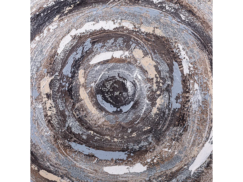 Handgemaltes Reliefgemälde 80x80x3h cm