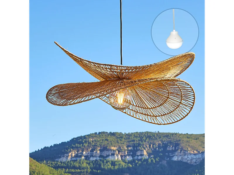 Suspension nomade SOLARA Bois Jute H21CM