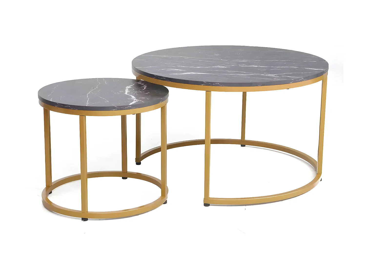 Ensemble de table basse Dion/Anthracite&Or