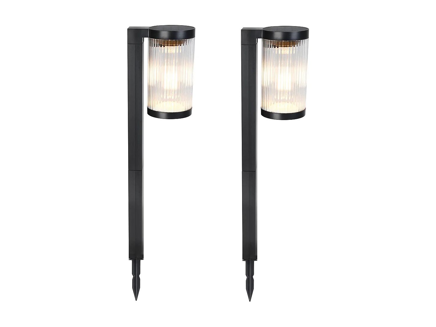 Set di 2 luci solari da palo H58CM BEAMLIT