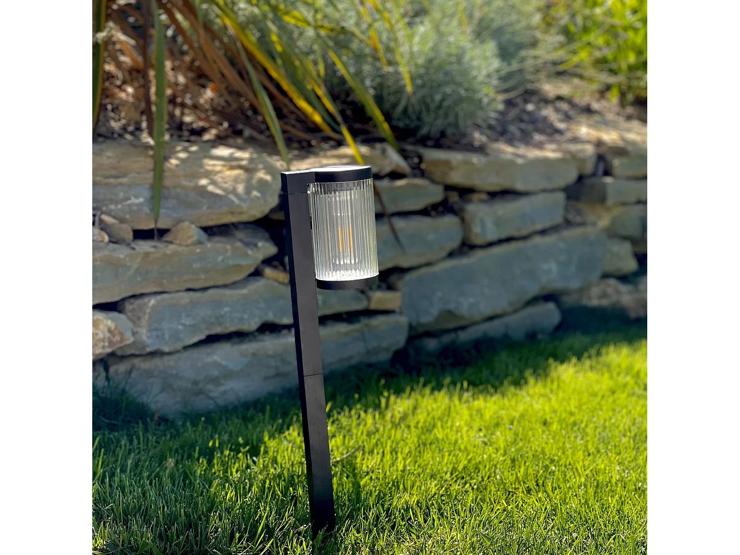 Set di 2 luci solari da palo H58CM BEAMLIT