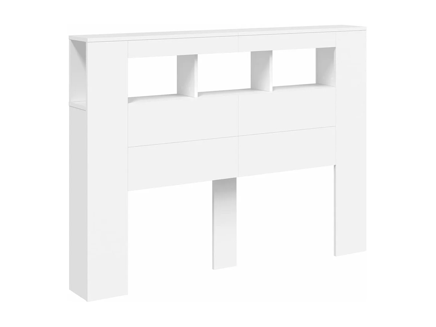 LED-Kopfteil Weiß 140x18,5x103,5 cm Holzwerkstoff