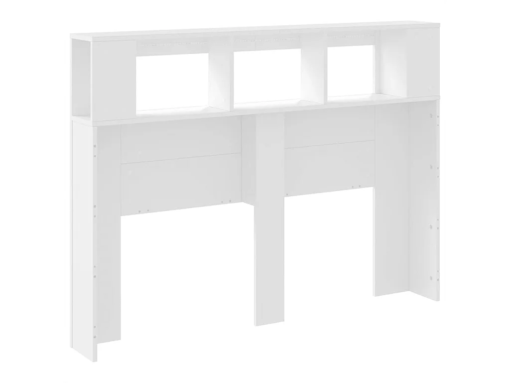 Tête de lit à LED blanc 140x18,5x103,5 cm bois d'ingénierie