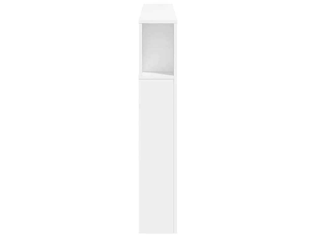 Tête de lit à LED blanc 140x18,5x103,5 cm bois d'ingénierie