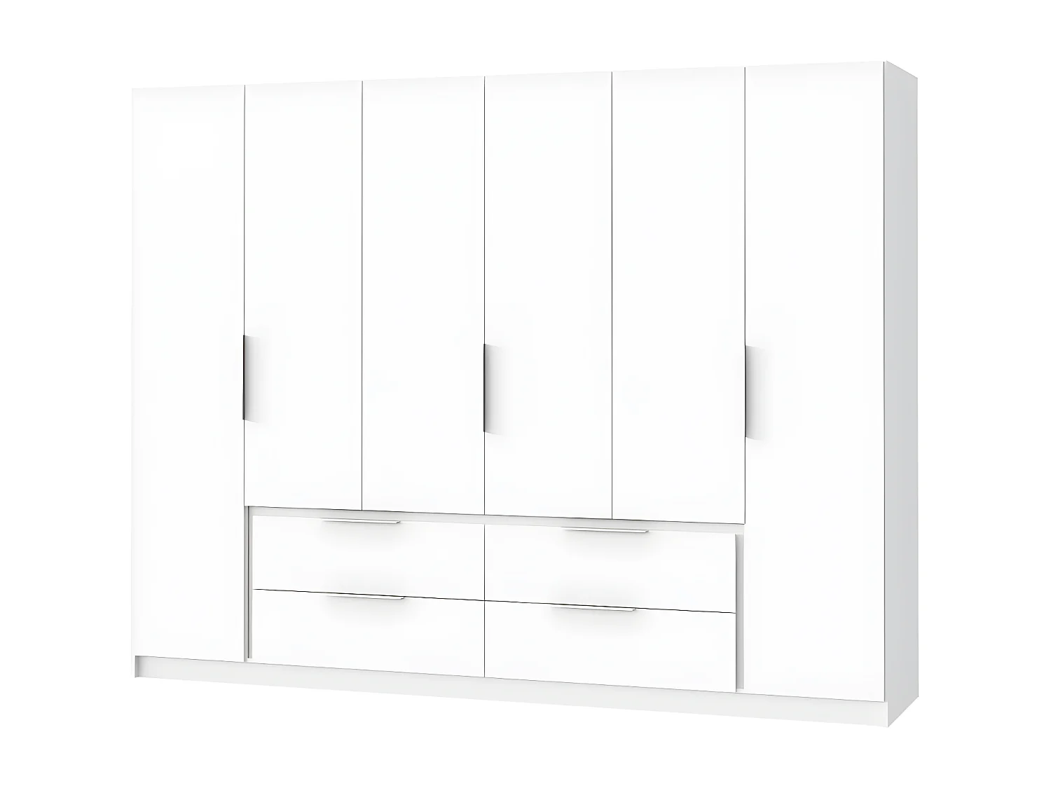 Penderie LuanoBianco  (270cm)/Portes tournantes/Blanc (mat)